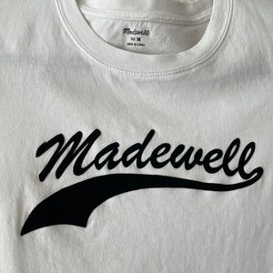 Madewell White Cotton Logo T Shirt